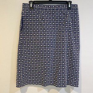 Brooks Brothers 346 Blue/White Lined Skirt Women's Size 6 Pockets